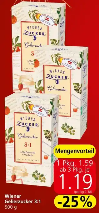 Spar Wiener Gelierzucker 3:1 Angebot