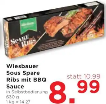 Unimarkt Wiesbauer Sous Spare Ribs mit BBQ Sauce 630g Angebot