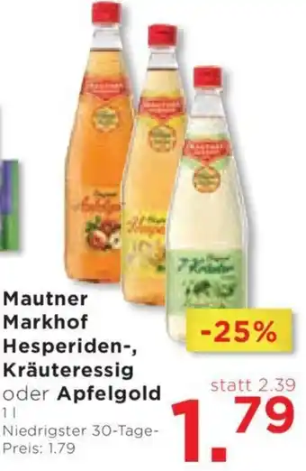Unimarkt Mautner Markhof Hesperiden-, Kräuteressig oder Apfelgold 1L Angebot