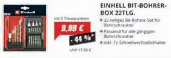 Unimarkt EINHELL BIT-BOHRER- BOX 22TLG Angebot