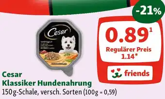 Fressnapf Cesar Klassiker Hundenahrung 150g Angebot