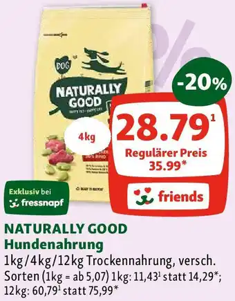 Fressnapf NATURALLY GOOD Hundenahrung 4kg Angebot