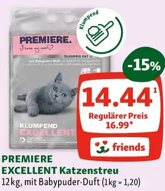 Fressnapf PREMIERE EXCELLENT Katzenstreu 12kg Angebot