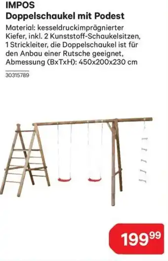 BayWa IMPOS Doppelschaukel mit Podest Angebot