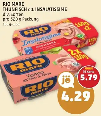 PENNY RIO MARE THUNFISCH od. INSALATISSIME 320g Angebot