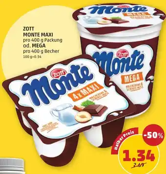 PENNY ZOTT MONTE MAXI 400g Angebot