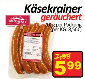 Wurstico Käsekrainer geräuchert 700g Angebot