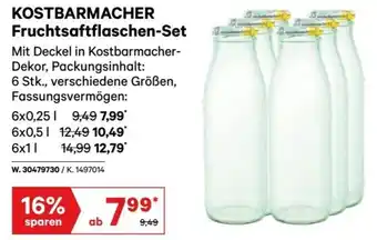 Lagerhaus KOSTBARMACHER Fruchtsaftflaschen-Set Angebot