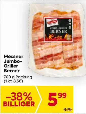 Billa Messner Jumbo- Griller Berner 700g Angebot