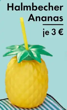 TEDi Halmbecher Ananas Angebot