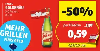 Hofer STIEGL GOLDBRÄU 5,0% Vol. 0,33l Angebot
