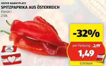 Hofer SPITZPAPRIKA Angebot