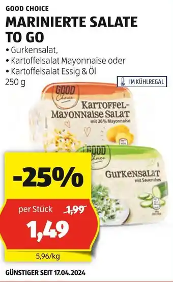Hofer MARINIERTE SALATE TO GO 250g Angebot
