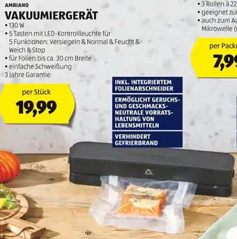 Hofer AMBIANO VAKUUMIERGERÄT Angebot