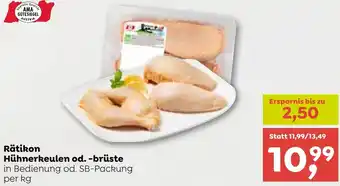 ADEG Rätikon Hühnerkeulen od. -brüste Angebot