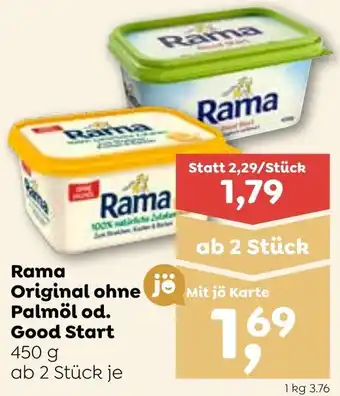 ADEG Rama Original ohne Palmöl od. Good Start 450g Angebot