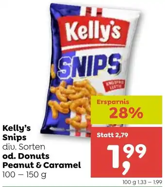 ADEG Kelly's Snips od. Donuts Peanut & Caramel Angebot