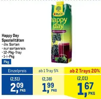 Metro Happy Day Spezialitäten Angebot