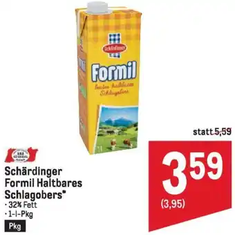 Metro Schärdinger Formil Haltbares Schlagobers Angebot