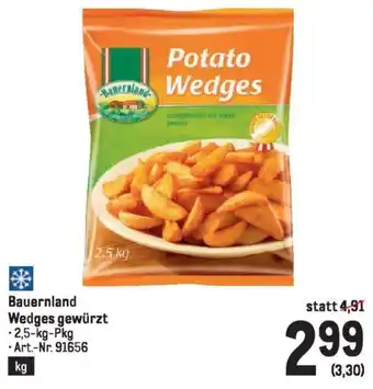 Metro Bauernland Wedges gewürzt 2.5kg Angebot