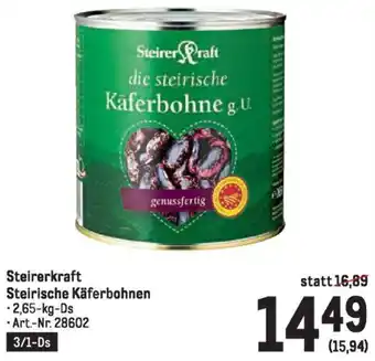 Metro Steirerkraft Steirische Käferbohnen 2.65kg Angebot