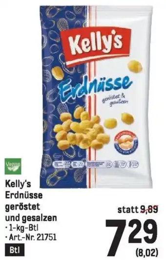 Metro Kelly's Erdnüsse geröstet und gesalzen 1kg Angebot