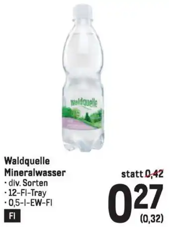 Metro Waldquelle Mineralwasser Angebot