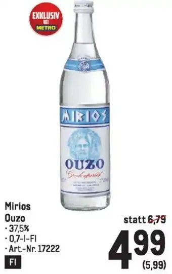 Metro Mirios Ouzo Angebot
