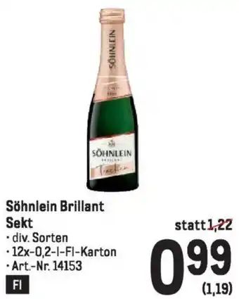 Metro Söhnlein Brillant Sekt Angebot