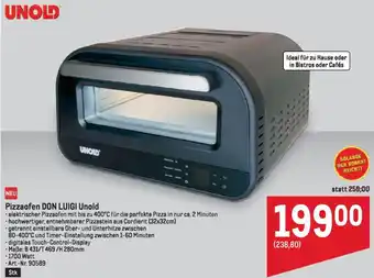 Metro Pizzaofen DON LUIGI Unold Angebot