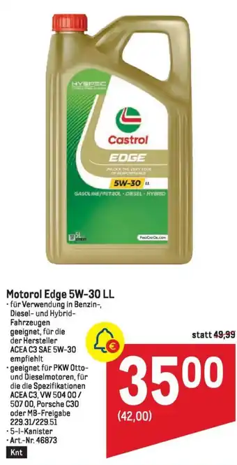 Metro Motorol Edge 5W-30 LL Angebot