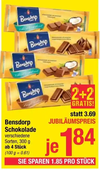 Maximarkt Bensdorp Schokolade 300g Angebot