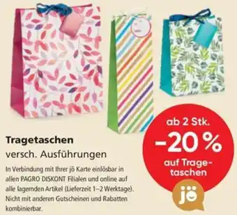 Pagro Diskont Tragetaschen Angebot