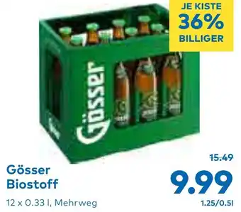 T&G Gösser Biostoff 12 x 0.33L Angebot