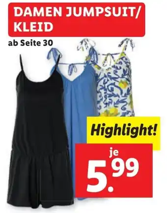 Lidl DAMEN JUMPSUIT/ KLEID Angebot