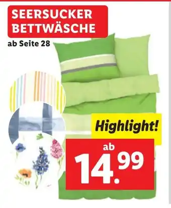 Lidl SEERSUCKER BETTWÄSCHE Angebot
