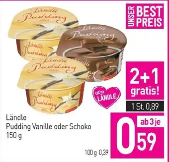 Sutterlüty Ländle Pudding Vanille oder Schoko 150 g Angebot