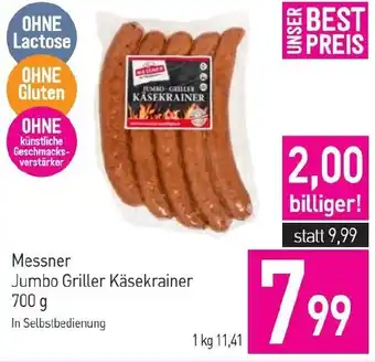 Sutterlüty Messner Jumbo Griller Käsekrainer 700g Angebot