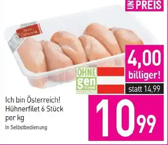 Sutterlüty Ich bin Österreich! Hühnerfilet 6 Stück per kg Angebot