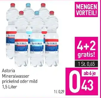 Sutterlüty Astoria Mineralwasser prickelnd oder mild 1.5 Liter Angebot