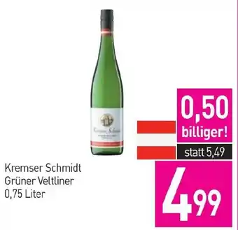 Sutterlüty Kremser Schmidt Grüner Veltliner 0.75 Liter Angebot