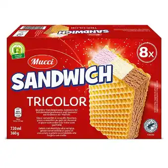 Hofer MUCCI Eis Sandwich versch. Sorten HOFER 720 Milliliter 1 Packung Angebot