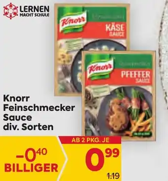 Billa Knorr Feinschmecker Sauce Div. Sorten Angebot