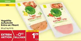 Billa VegaVita Aufschnitt Extra Od. Pikant 80g Angebot