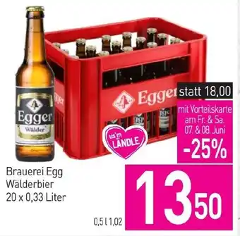 Sutterlüty Brauerei Egg Wälderbier 20 x 0.33 Liter Angebot