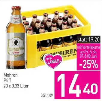 Sutterlüty Mohren Pfiff 20 x 0.33 Liter Angebot