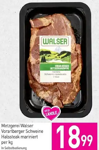 Sutterlüty Metzgerei Walser Vorarlberger Schweine Halssteak mariniert per kg Angebot