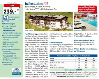 Lidl Reisen Italien Südtirol Angebot