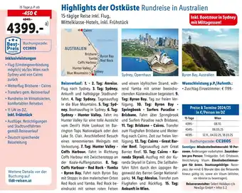 Lidl Reisen Highlights der Ostküste Rundreise in Australien Angebot