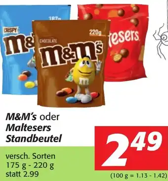 Strasser Markt M&M's Oder Maltesers Standbeutel 175-220g Angebot